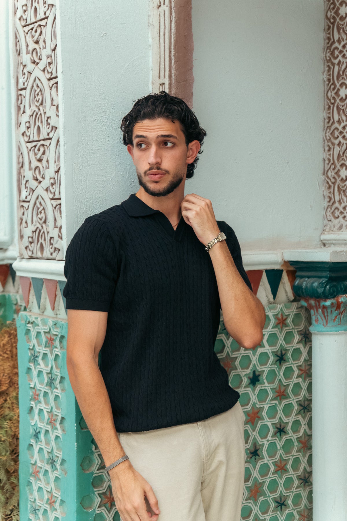 The Cable knit Polo