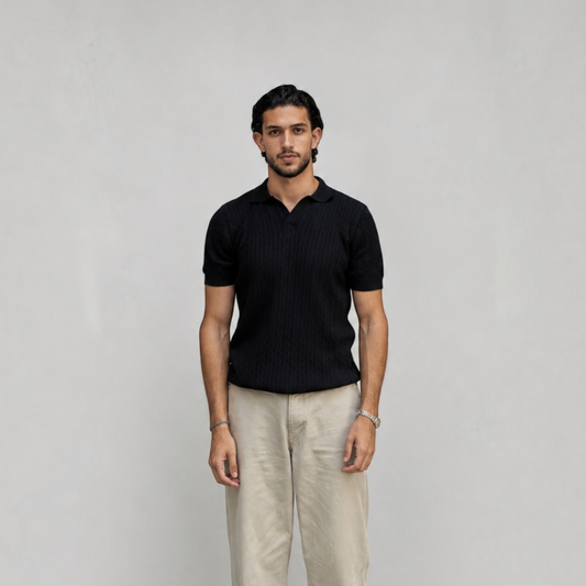 The Cable knit Polo