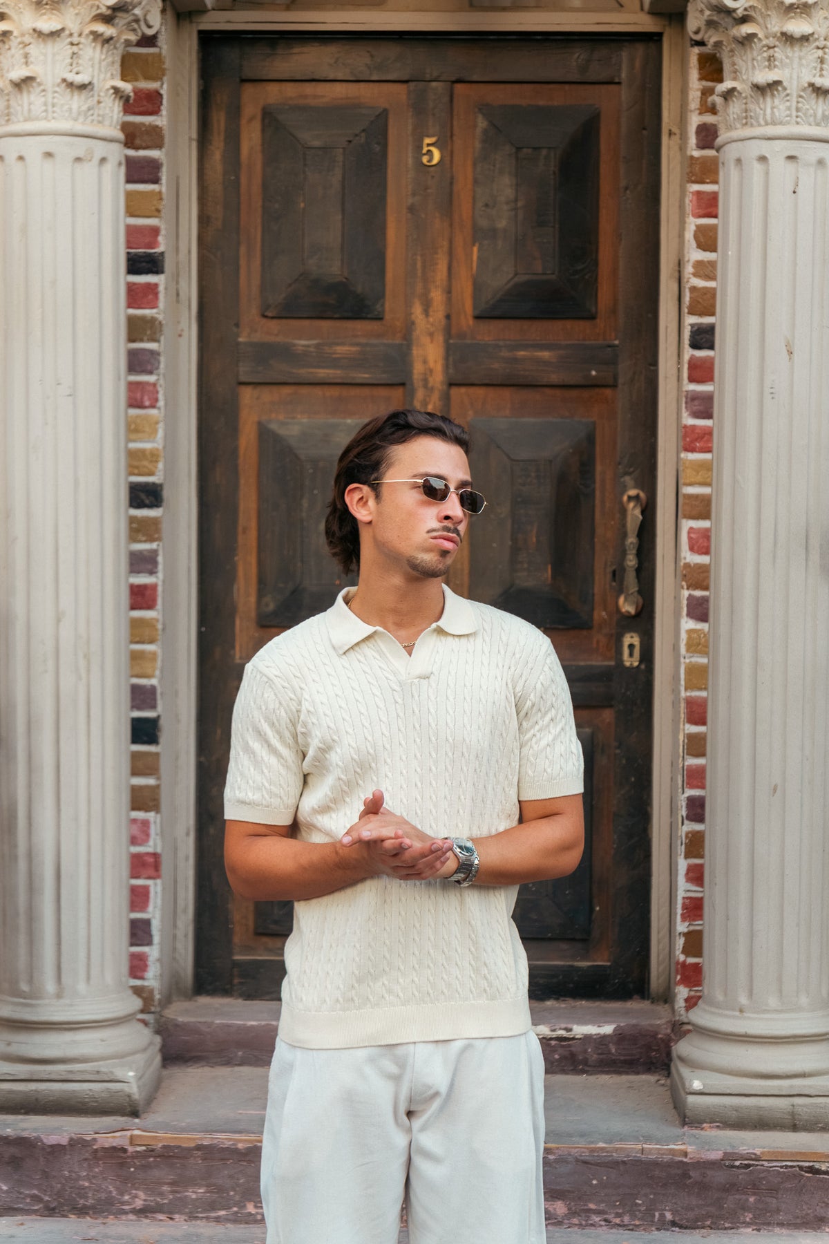 The Cable knit Polo