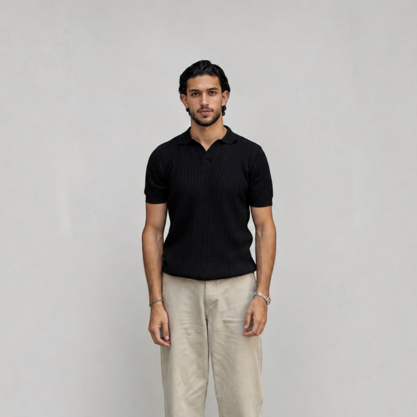 The Cable knit Polo
