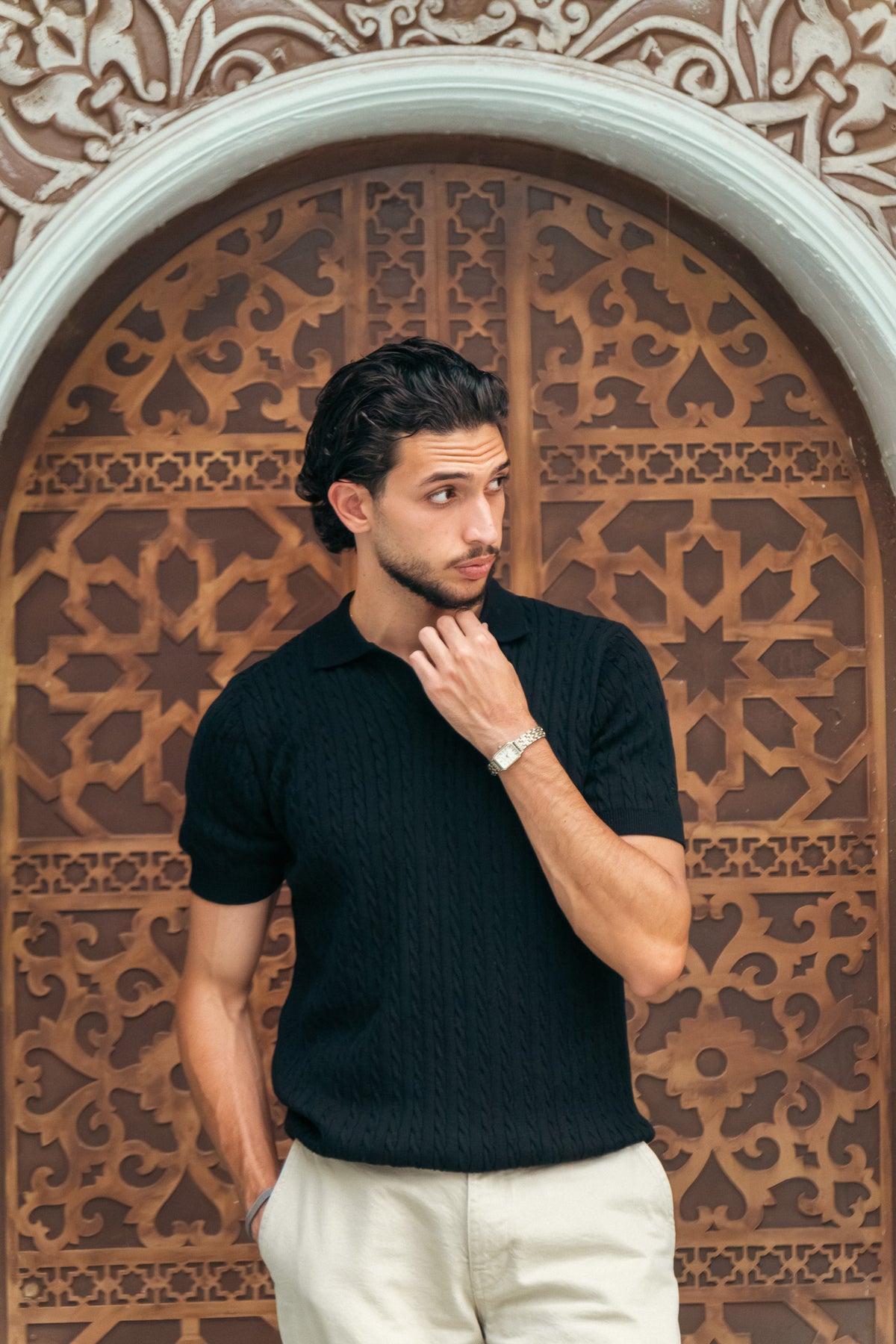 The Cable knit Polo