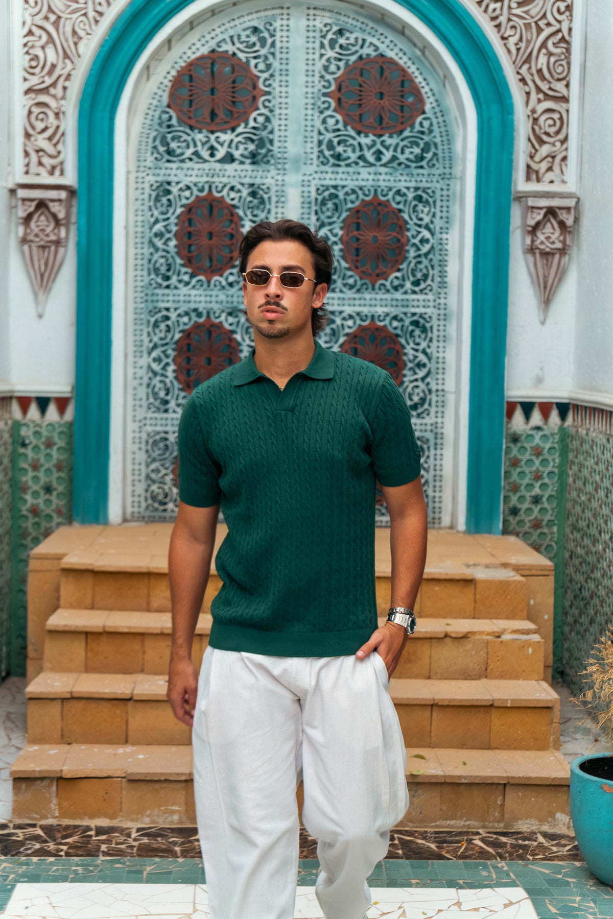 The Cable knit Polo
